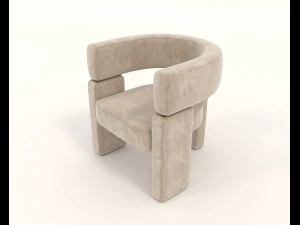 coffee table and chairs 7 3D Model