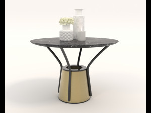coffee table and chairs 7 3D Model