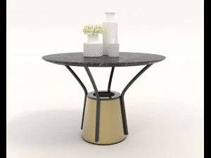 coffee table and chairs 7 3D Model
