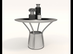 coffee table and chairs 7 3D Model