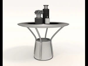 coffee table and chairs 7 3D Model