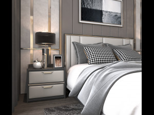 modern bedroom interior scene 3D Модель