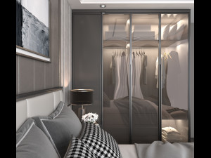 modern bedroom interior scene 3D Модель