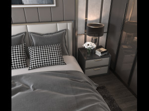 modern bedroom interior scene 3D Модель