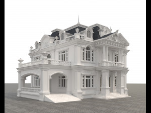 classic villa 4 3D Model