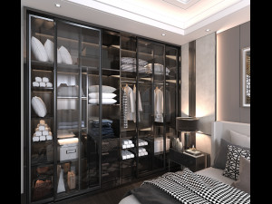 modern bedroom interior scene 2 3D 模型