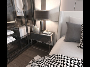 modern bedroom interior scene 2 3D 模型