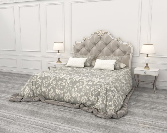 neoclassical style bed 3D 모델 .c4d .max .obj .3ds .fbx .stl .blend 