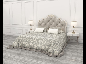 neoclassical style bed 3D Model