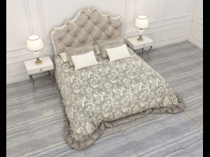 neoclassical style bed 3D 모델