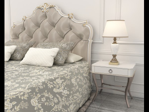 neoclassical style bed 3D 모델