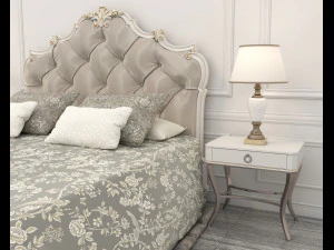 neoclassical style bed 3D Model