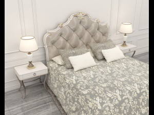 neoclassical style bed 3D 모델