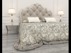 neoclassical style bed 3D 모델