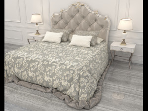 neoclassical style bed 3D 모델