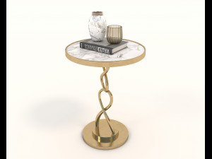 contemporary chair and coffee table 3D Model