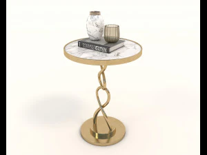 contemporary chair and coffee table 3D Model