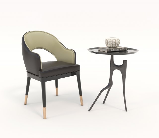 contemporary chair and coffee table 2 3D मॉडल .c4d .max .obj .3ds .fbx .stl .blend 