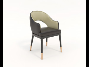 contemporary chair and coffee table 2 3D मॉडल