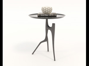 contemporary chair and coffee table 2 3D मॉडल