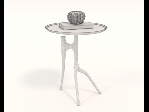 contemporary chair and coffee table 2 3D मॉडल