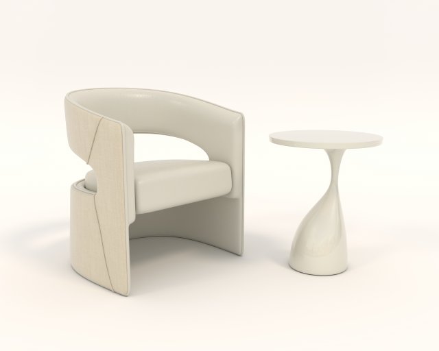 contemporary chair and coffee table 3 3D-Modell .c4d .max .obj .3ds .fbx .stl .blend 