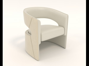 contemporary chair and coffee table 3 3D-Modell