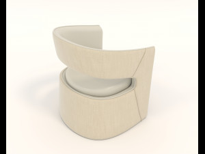contemporary chair and coffee table 3 3D-Modell