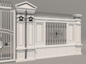 classic mansion gate 3 Model 3D