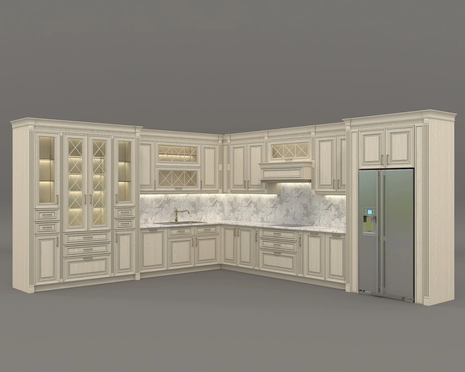 european style kitchen 6 3D Model .c4d .max .obj .3ds .fbx .stl .blend 