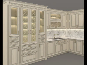 european style kitchen 6 3D Model