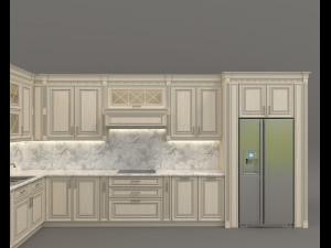 european style kitchen 6 3D मॉडल