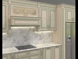 european style kitchen 6 3D मॉडल