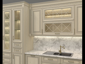 european style kitchen 6 3D मॉडल