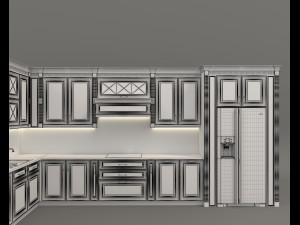 european style kitchen 6 3D मॉडल
