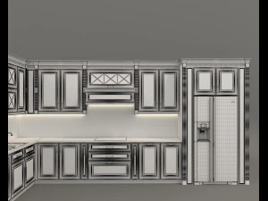 european style kitchen 6 3D Model