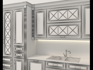 european style kitchen 6 3D मॉडल