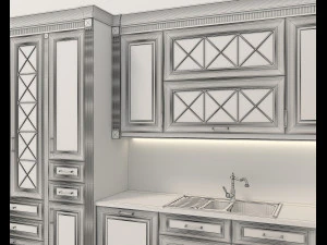 european style kitchen 6 3D Model