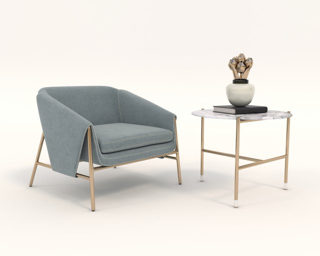 contemporary chair and coffee table 4 Model 3D .c4d .max .obj .3ds .fbx .stl .blend 