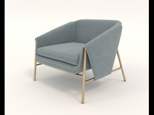 contemporary chair and coffee table 4 Model 3D