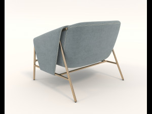contemporary chair and coffee table 4 Model 3D