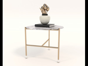 contemporary chair and coffee table 4 Model 3D