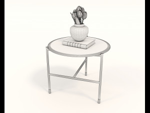 contemporary chair and coffee table 4 Model 3D
