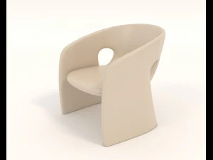 contemporary chair and coffee table 5 3D Model
