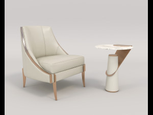 coffee table and chairs 8 3D मॉडल