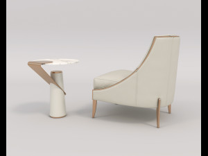 coffee table and chairs 8 3Dモデル