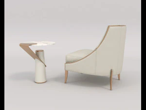 coffee table and chairs 8 3D Model