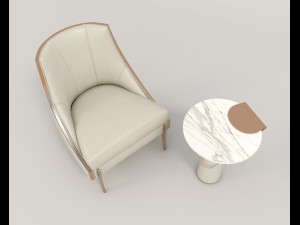 coffee table and chairs 8 3Dモデル