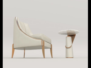 coffee table and chairs 8 3Dモデル