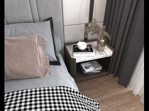 modern bedroom interior scene 3 3D Модель